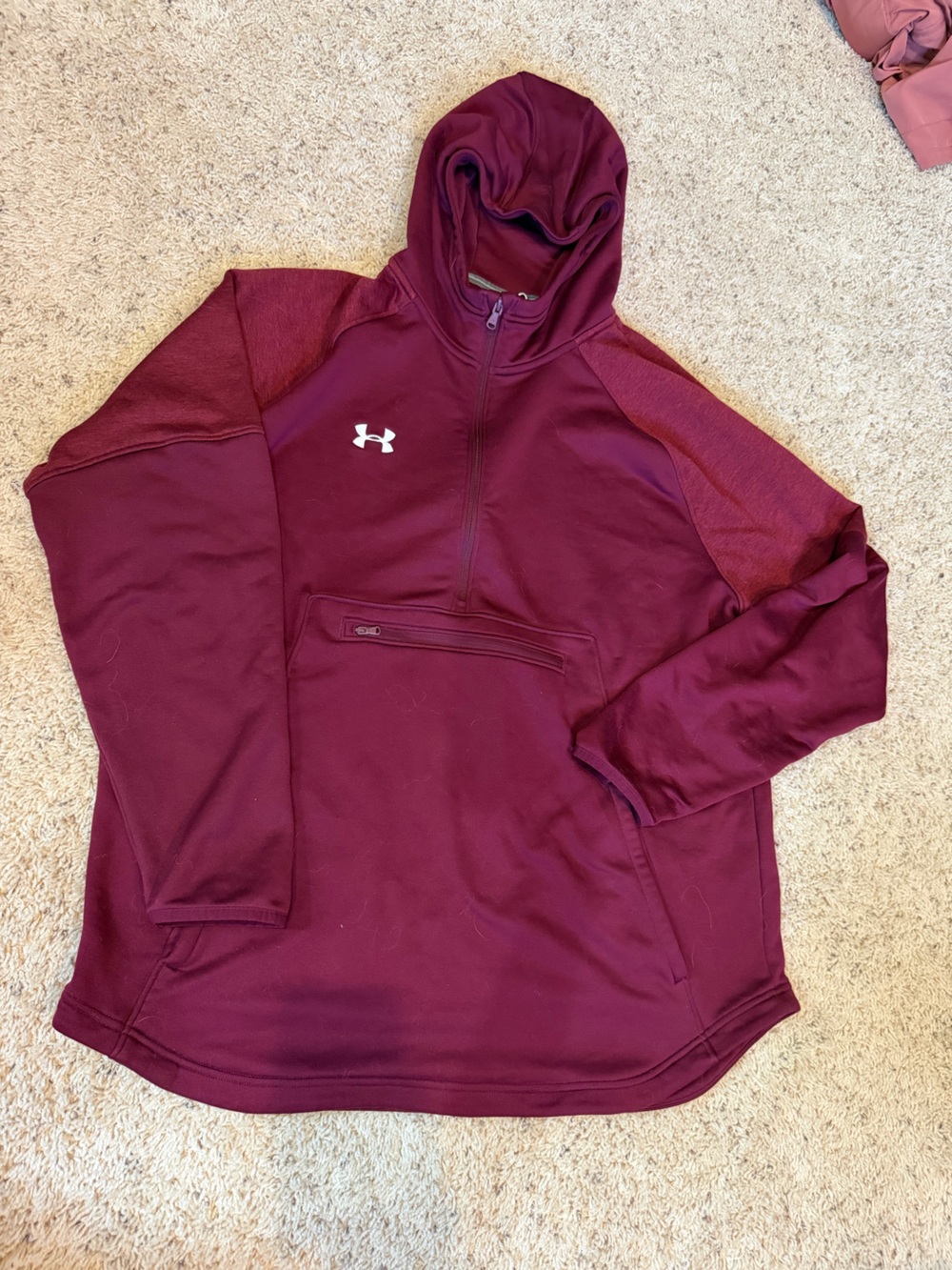 Under Armour Burgundy Half-Zip Performance Pullover